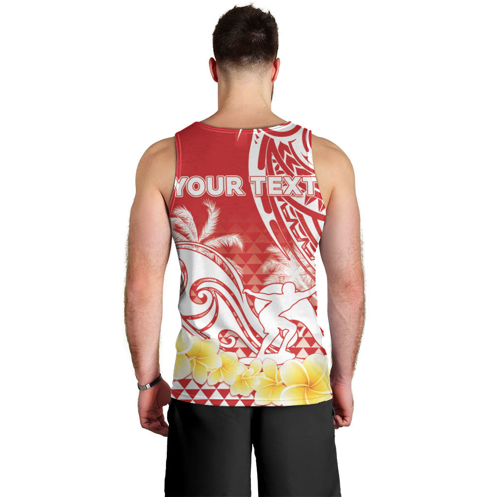 Personalised Tahiti Surfing Men Tank Top Polynesian Style