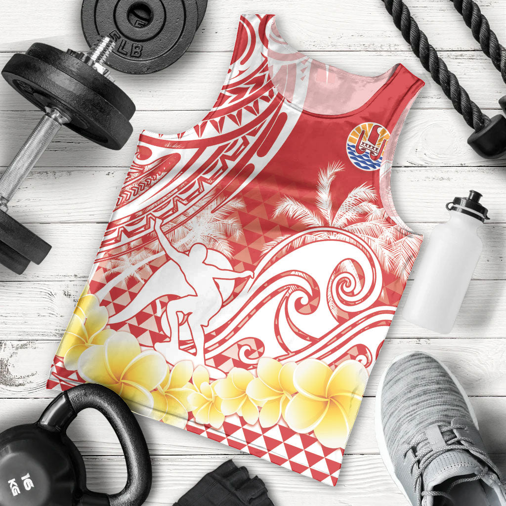 Personalised Tahiti Surfing Men Tank Top Polynesian Style