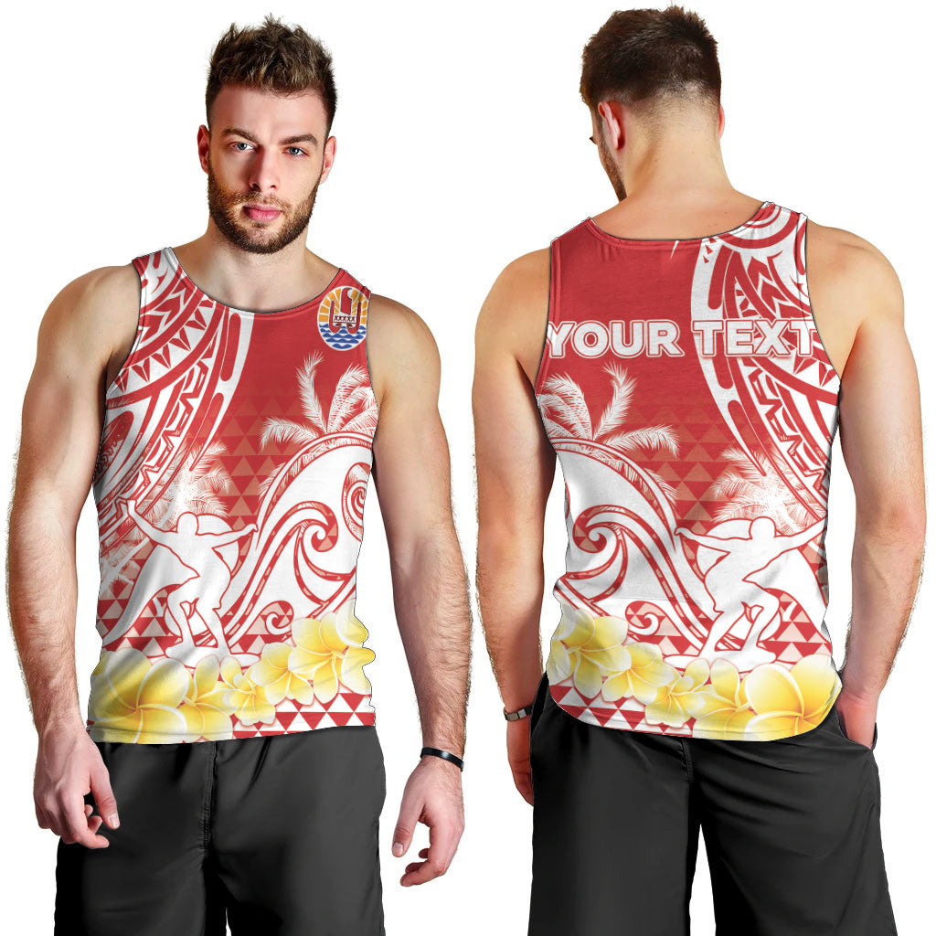 Personalised Tahiti Surfing Men Tank Top Polynesian Style
