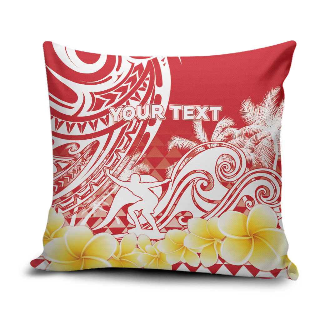 Personalised Tahiti Surfing Pillow Cover Polynesian Style