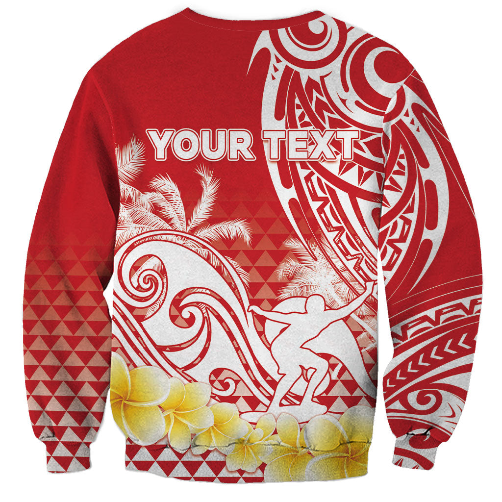 Personalised Tahiti Surfing Sweatshirt Polynesian Style
