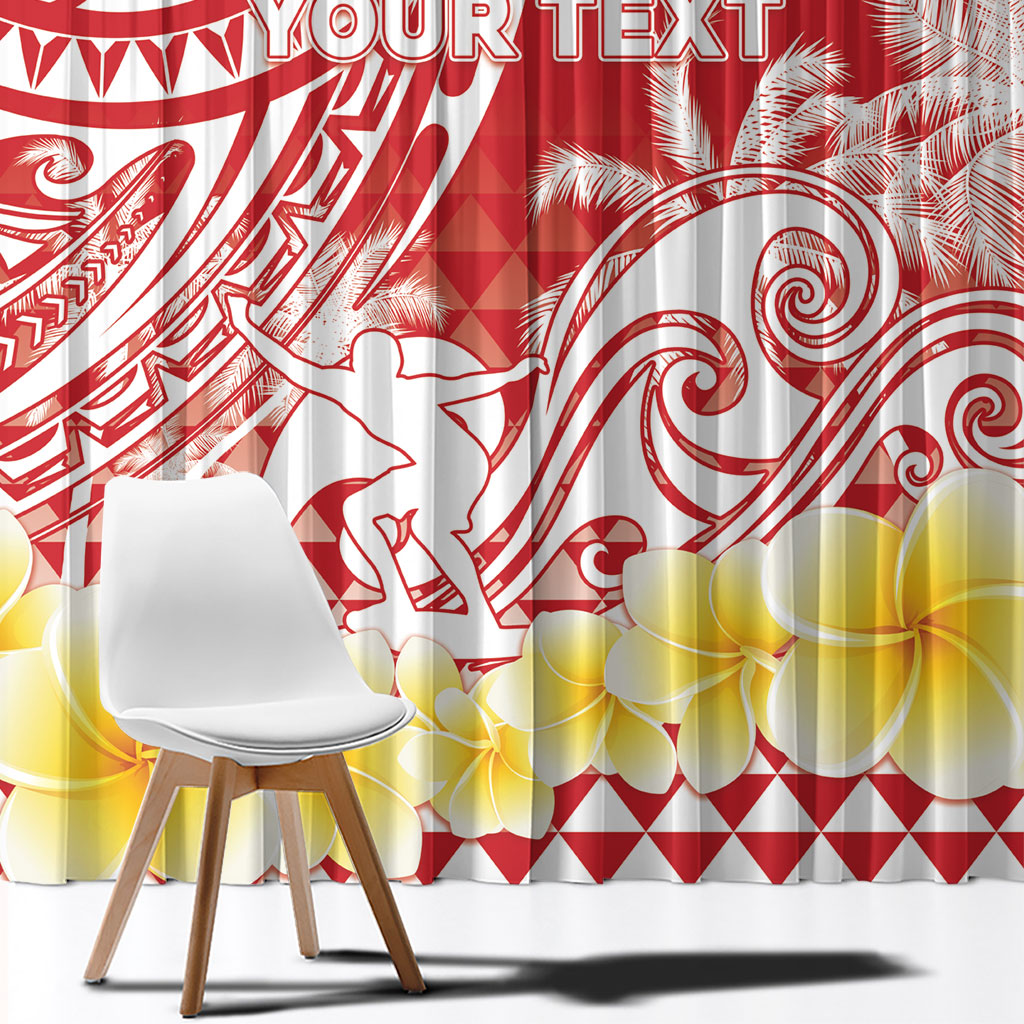 Personalised Tahiti Surfing Window Curtain Polynesian Style LT05 - Polynesian Pride
