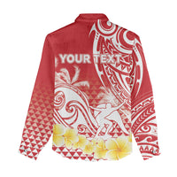 Personalised Tahiti Surfing Women Casual Shirt Polynesian Style
