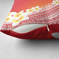 Tahiti Plumeria Tribal Pattern Pillow Cover Wave Style Red LT05 - Polynesian Pride
