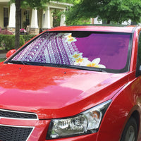 Tahiti Plumeria Tribal Pattern Auto Sun Shade Wave Style Purple LT05 - Polynesian Pride