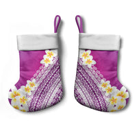 Tahiti Plumeria Tribal Pattern Christmas Stocking Wave Style Purple LT05 - Polynesian Pride