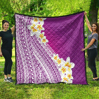 Tahiti Plumeria Tribal Pattern Quilt Wave Style Purple LT05 - Polynesian Pride