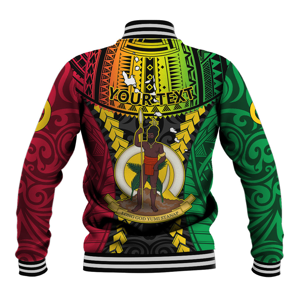 Personalized Vanuatu Baseball Jacket Vanuatuan Coat Of Arms Mix Pig Tusk Poynesian Pattern LT05 - Polynesian Pride