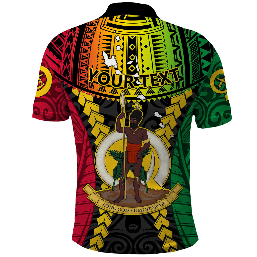 Personalized Vanuatu Polo Shirt Vanuatuan Coat Of Arms Mix Pig Tusk Poynesian Pattern LT05 - Polynesian Pride