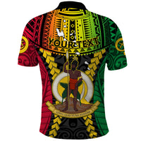 Personalized Vanuatu Polo Shirt Vanuatuan Coat Of Arms Mix Pig Tusk Poynesian Pattern LT05 - Polynesian Pride