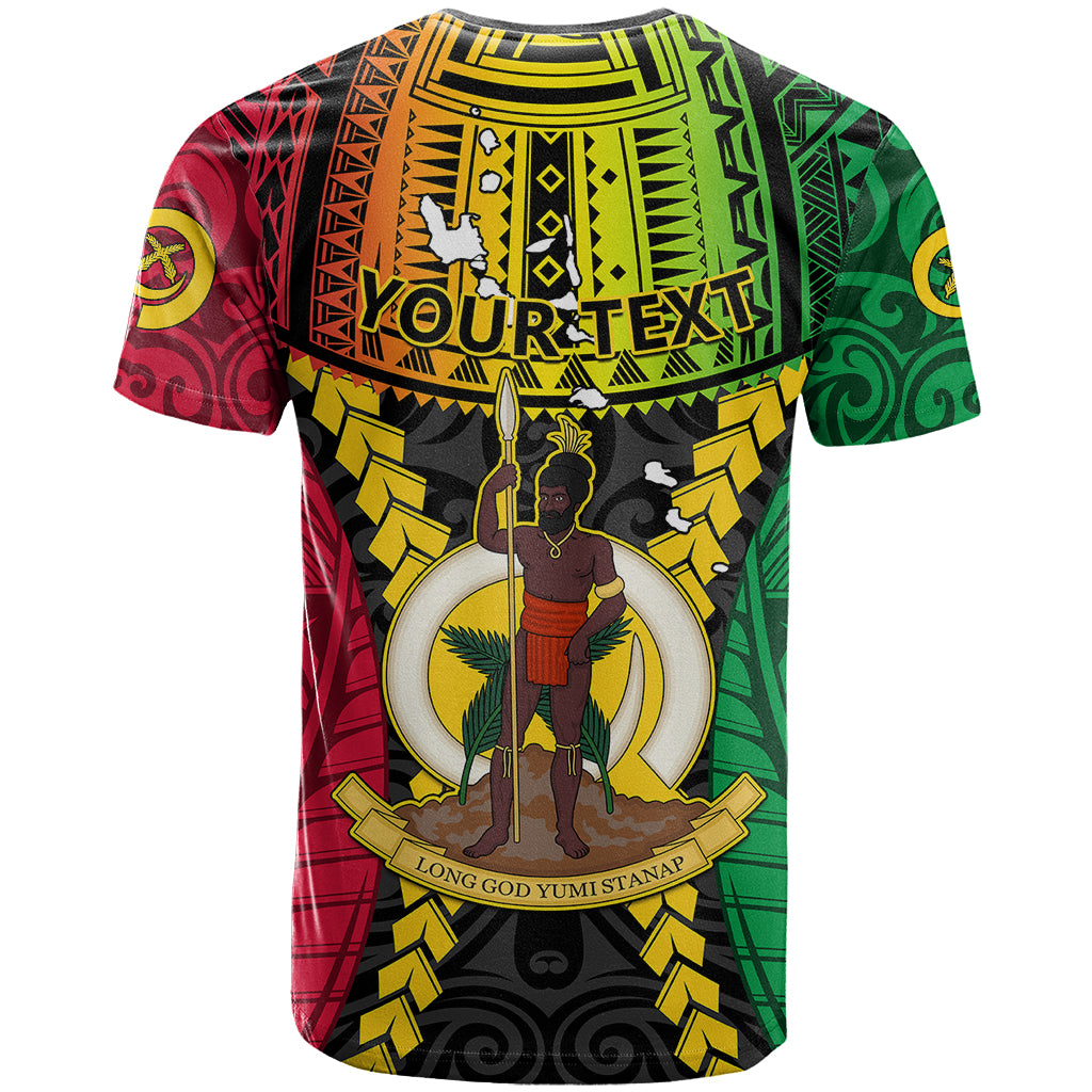 Personalized Vanuatu T Shirt Vanuatuan Coat Of Arms Mix Pig Tusk Poynesian Pattern LT05 - Polynesian Pride