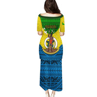 Vanuatu Malampa Province Puletasi Coat Of Arms And Namele Fern Polynesian Pattern LT05 - Polynesian Pride