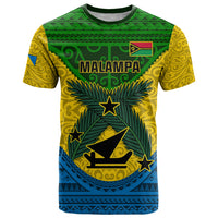 Vanuatu Malampa Province T Shirt Coat Of Arms And Namele Fern Polynesian Pattern LT05 Yellow - Polynesian Pride