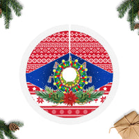Philippines Christmas Tree Skirt Filipino Parol Maligayang Pasko LT05 Fringed Tree Skirts Red - Polynesian Pride
