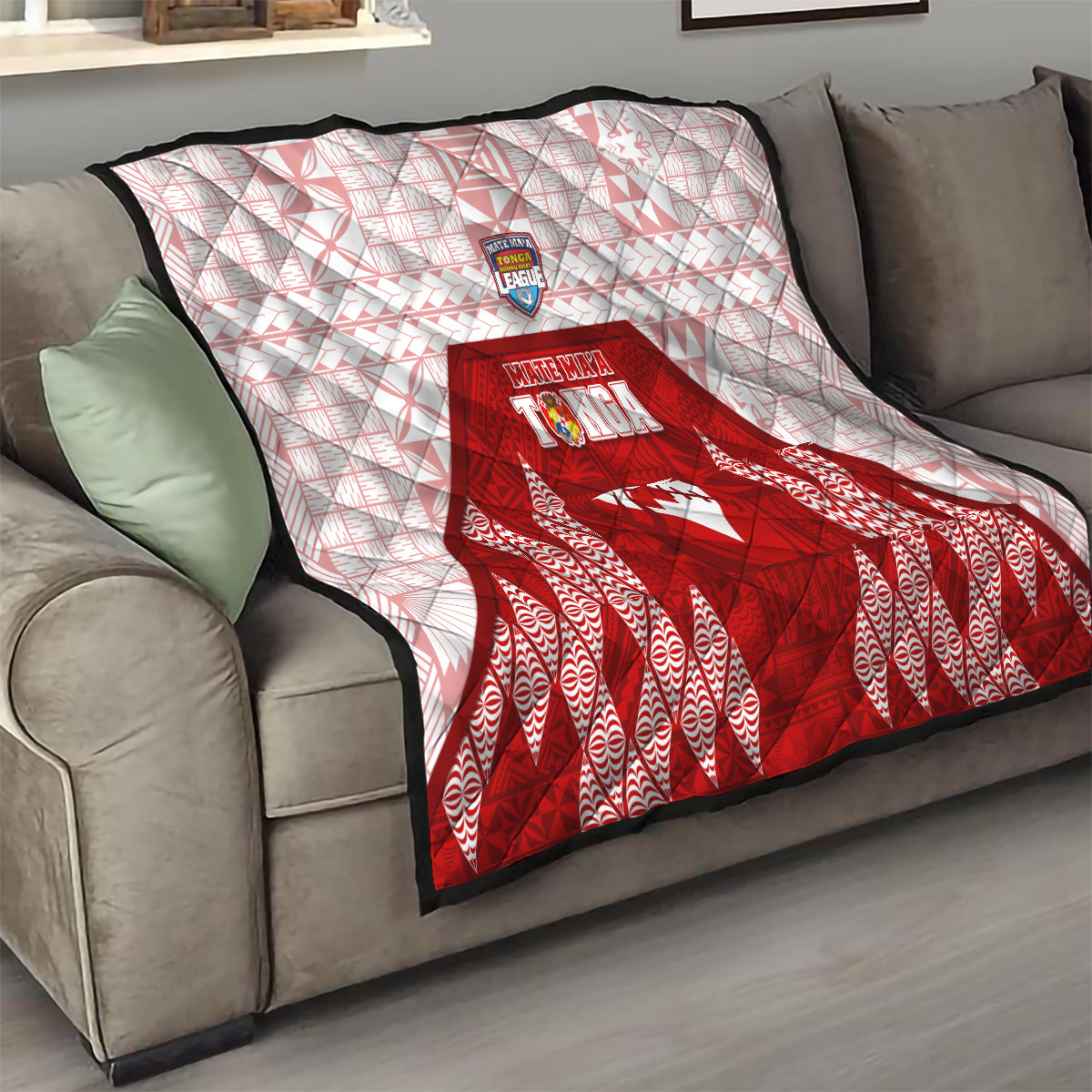 Tonga Rugby Quilt 2023 Pacific Championships Kupesi Ngatu Mate Maa LT05 - Polynesian Pride