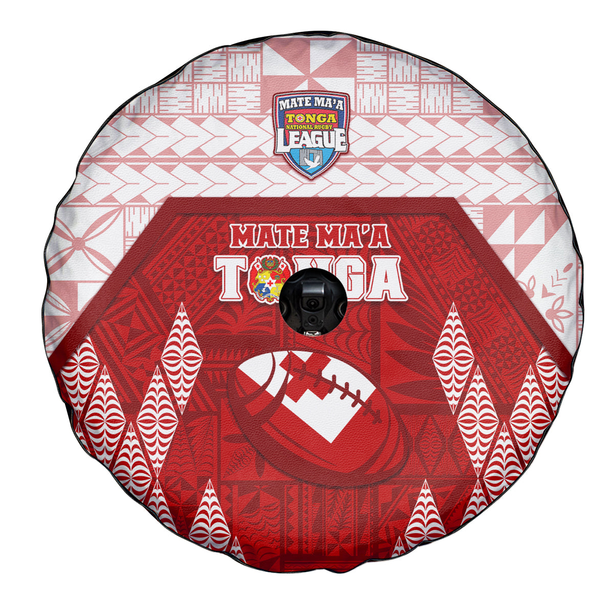 Tonga Rugby Spare Tire Cover 2023 Pacific Championships Kupesi Ngatu Mate Maa LT05 - Polynesian Pride