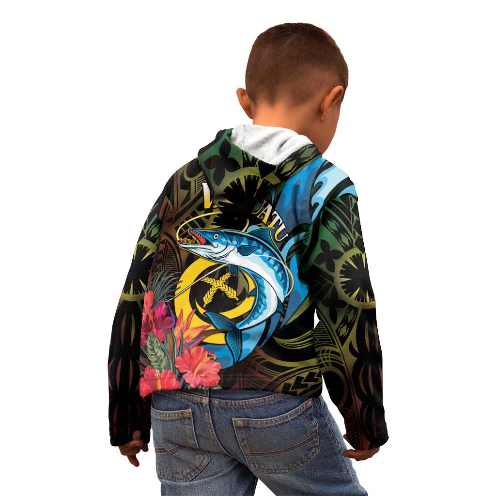 Vanuatu Fishing Kid Hoodie It's Time To Fish LT05 - Polynesian Pride