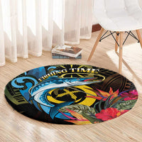 Vanuatu Fishing Round Carpet It's Time To Fish LT05 - Polynesian Pride