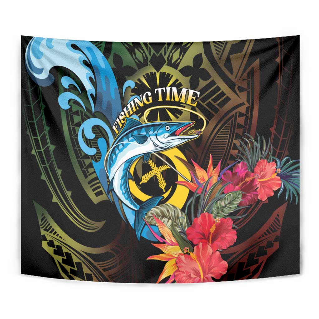Vanuatu Fishing Tapestry It's Time To Fish LT05 - Polynesian Pride