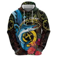 Vanuatu Fishing Zip Hoodie It's Time To Fish