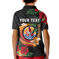 Personalised French Polynesia Outrigger Canoe Race Kid Polo Shirt Tropical Vibe LT05 - Polynesian Pride