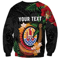 Personalised French Polynesia Outrigger Canoe Race Sweatshirt Tropical Vibe