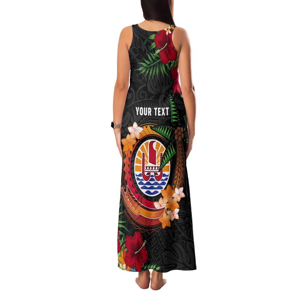 Personalised French Polynesia Outrigger Canoe Race Tank Maxi Dress Tropical Vibe