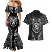 Aotearoa Toitu Te Tiriti Couples Matching Mermaid Dress and Hawaiian Shirt Ka Mua Ka Muri