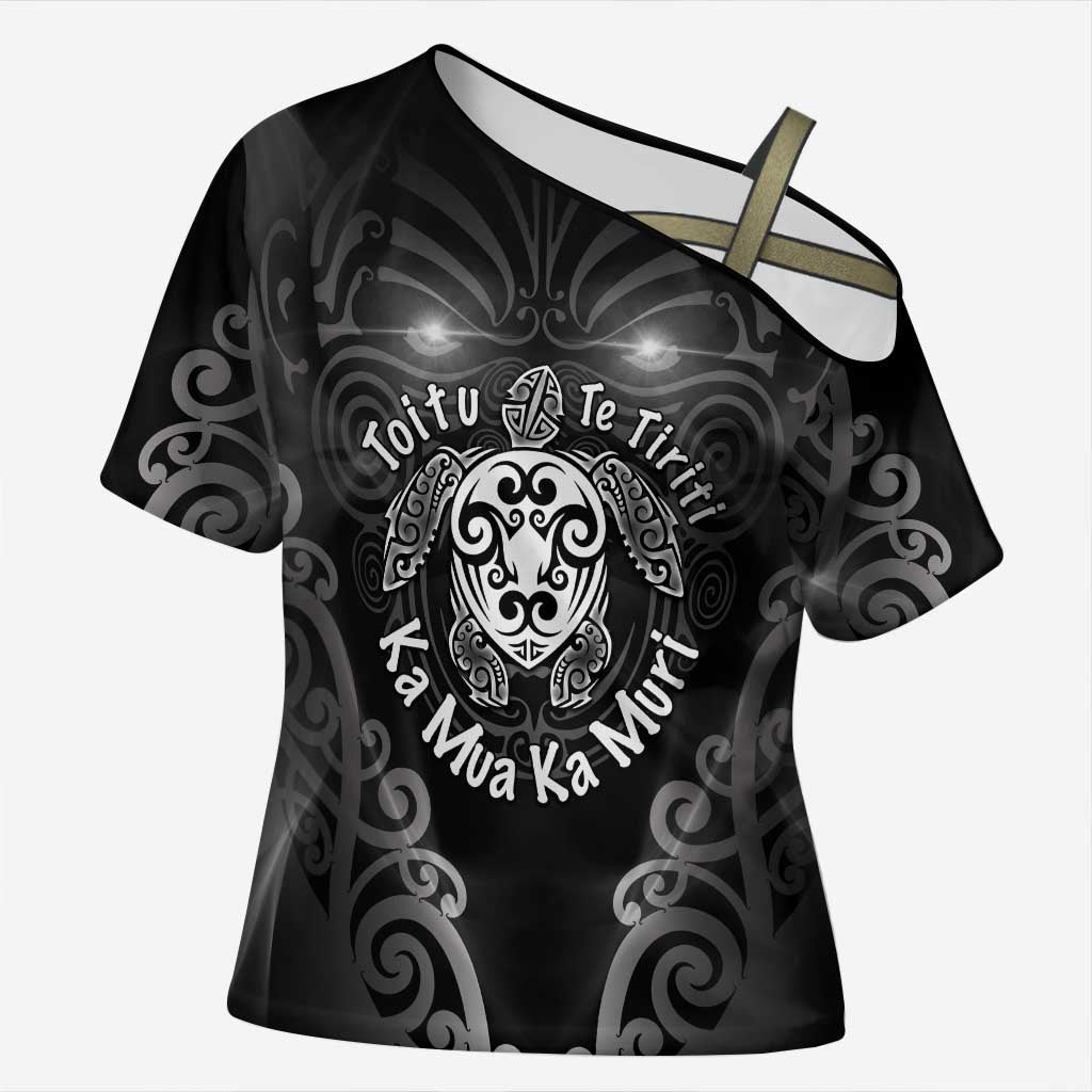 Aotearoa Toitu Te Tiriti Cross Shoulder Shirt Ka Mua Ka Muri