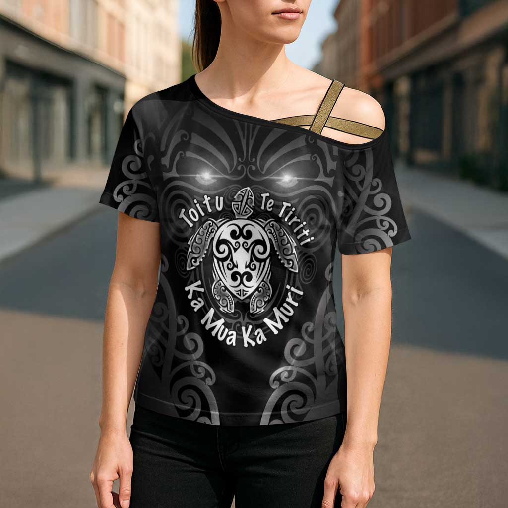 Aotearoa Toitu Te Tiriti Cross Shoulder Shirt Ka Mua Ka Muri