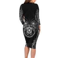 Aotearoa Toitu Te Tiriti Family Matching Long Sleeve Bodycon Dress and Hawaiian Shirt Ka Mua Ka Muri