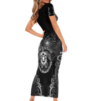 Aotearoa Toitu Te Tiriti Family Matching Short Sleeve Bodycon Dress and Hawaiian Shirt Ka Mua Ka Muri LT05 - Polynesian Pride