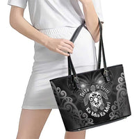 Aotearoa Toitu Te Tiriti Leather Tote Bag Ka Mua Ka Muri