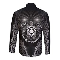 Aotearoa Toitu Te Tiriti Long Sleeve Button Shirt Ka Mua Ka Muri LT05 - Polynesian Pride