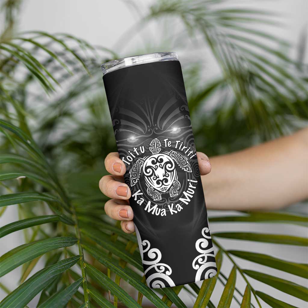 Aotearoa Toitu Te Tiriti Skinny Tumbler Ka Mua Ka Muri