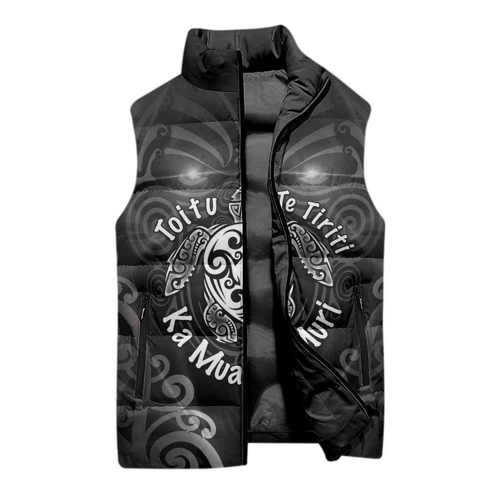 Aotearoa Toitu Te Tiriti Sleeveless Puffer Jacket Ka Mua Ka Muri LT05 - Polynesian Pride