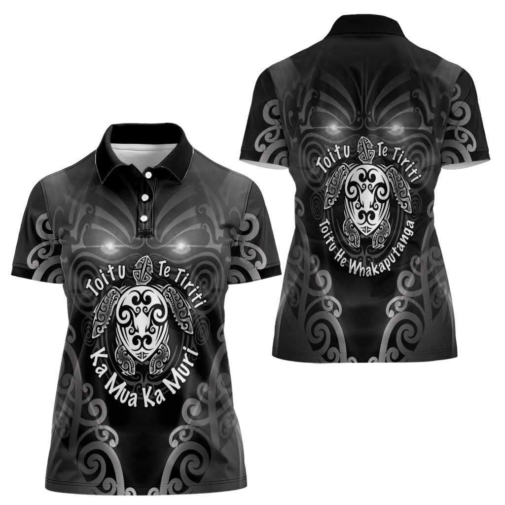 Aotearoa Toitu Te Tiriti Women Polo Shirt Ka Mua Ka Muri