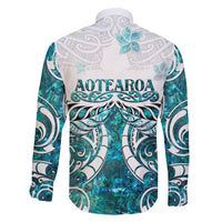 New Zealand Aotearoa Kia Ora Family Matching Puletasi and Hawaiian Shirt Paua Shell Maori Silver Fern LT05 - Polynesian Pride