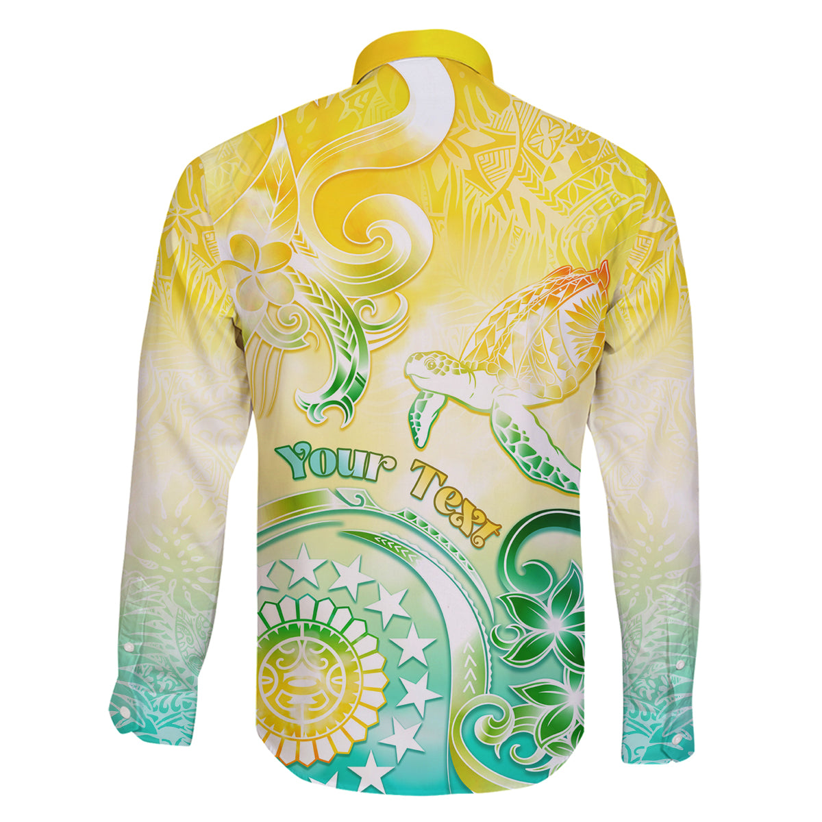 Personalised Cook Islands Kia Orana Family Matching Puletasi and Hawaiian Shirt Polynesian Turtle With Circle Stars LT05 - Polynesian Pride