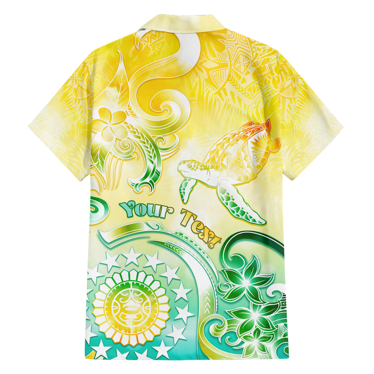 Personalised Cook Islands Kia Orana Family Matching Tank Maxi Dress and Hawaiian Shirt Polynesian Turtle With Circle Stars LT05 - Polynesian Pride