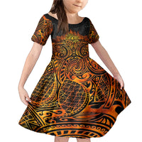 New Zealand Tamanuitera The Sun Family Matching Mermaid Dress and Hawaiian Shirt Maori Pattern