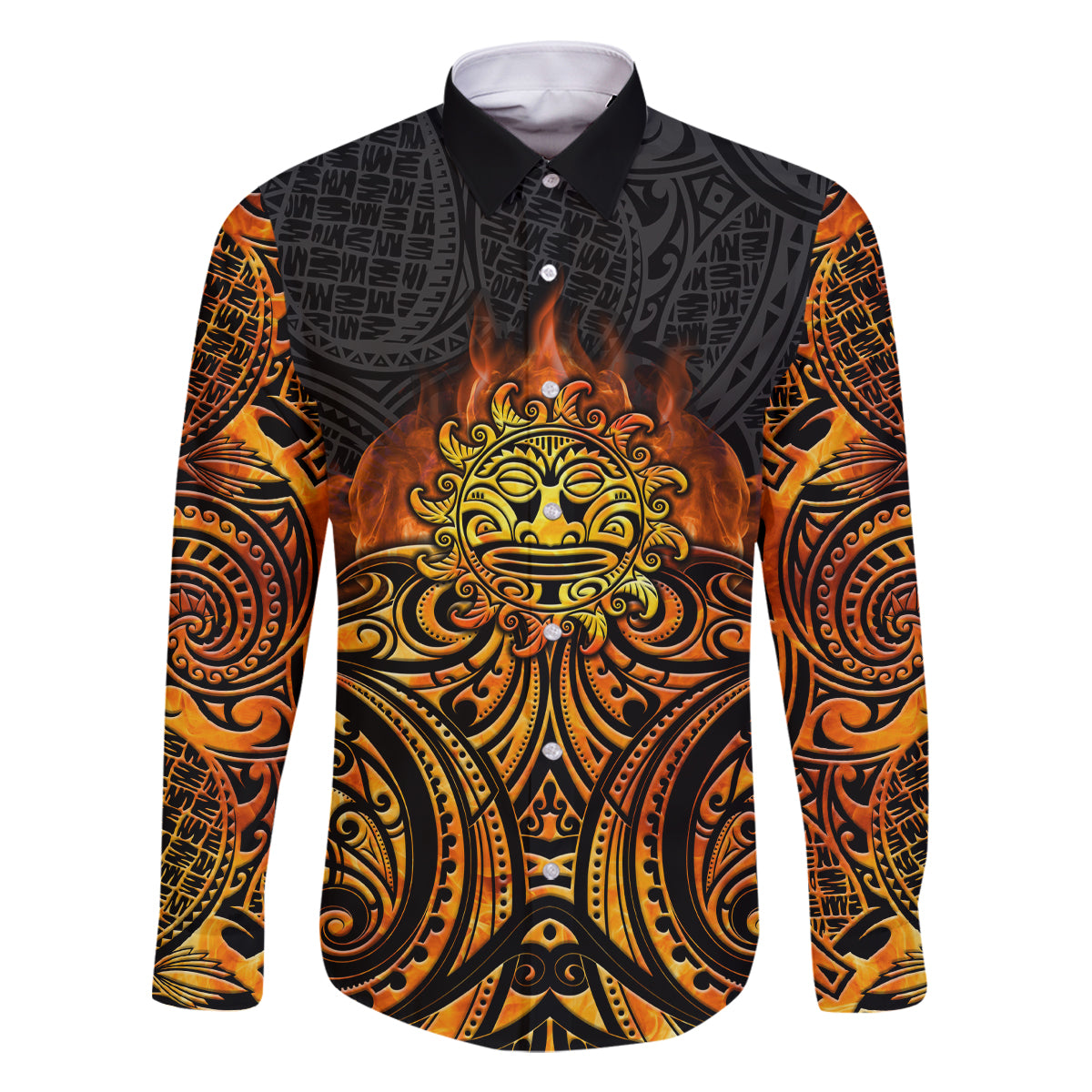 New Zealand Tamanuitera The Sun Family Matching Tank Maxi Dress and Hawaiian Shirt Maori Pattern