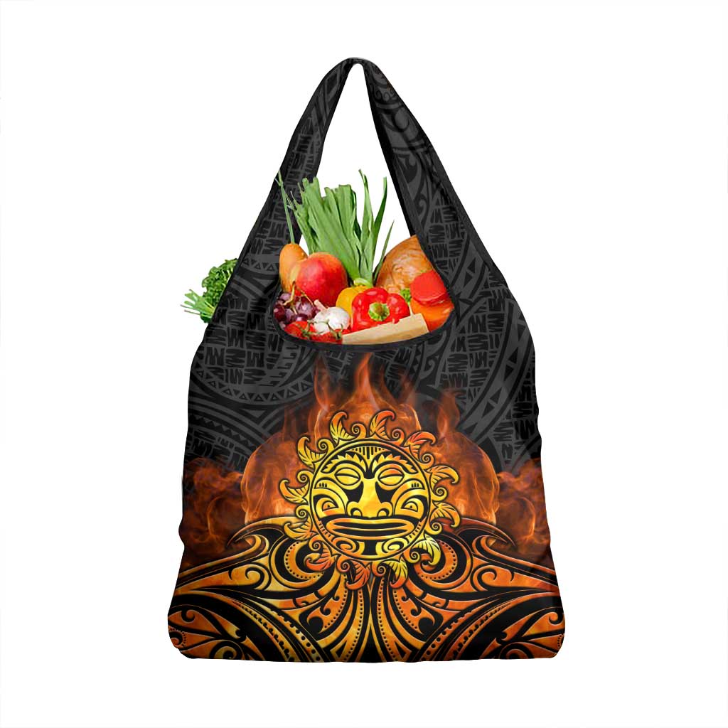 New Zealand Tamanuitera The Sun Grocery Bag Maori Pattern