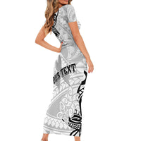 Personalised Polynesia Brain Cancer Family Matching Short Sleeve Bodycon Dress and Hawaiian Shirt No One Fights Alone