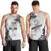 Personalised Polynesia Brain Cancer Men Tank Top No One Fights Alone