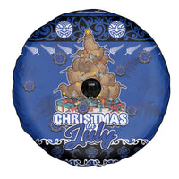New Zealand July Christmas Spare Tire Cover Maori Kiwi Xmas Tree - Blue LT05 - Polynesian Pride