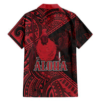 Hawaii King Kamehameha Family Matching Mermaid Dress and Hawaiian Shirt With Hawaiian Ipu Motifs Red Version LT05 - Polynesian Pride
