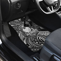 Hawaii King Kamehameha Car Mats With Hawaiian Ipu Motifs Black Version LT05 - Polynesian Pride