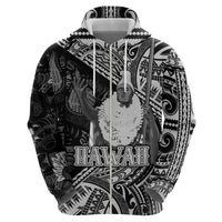 Hawaii King Kamehameha Hoodie With Hawaiian Ipu Motifs Black Version