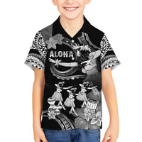 Hawaii Beautiful Hula Dancers Kid Hawaiian Shirt With Ipu Keke And Pahu Drum